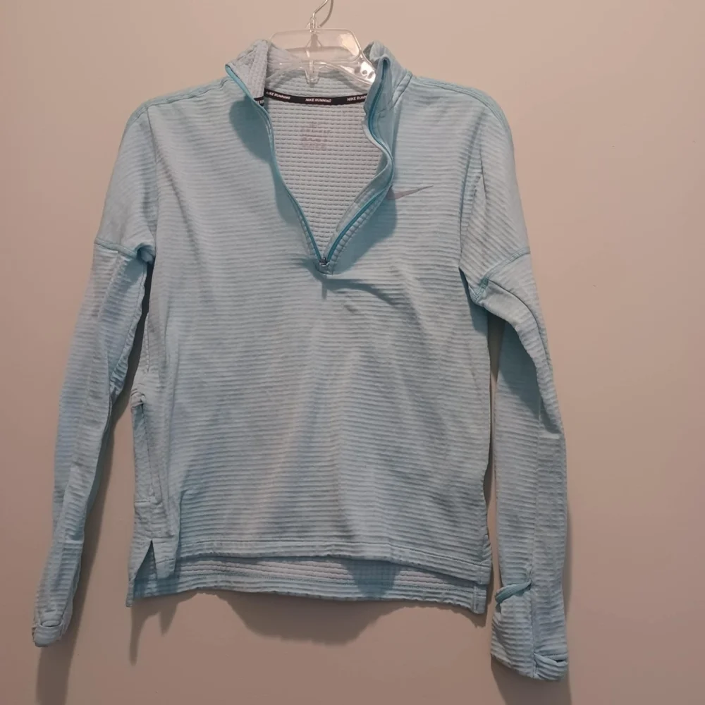 Nike Dri-Fit Running Shirt Long Sleeved Woman‎ Teal X-Small Athleisure 1/4 Zip